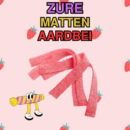 Aardbei Zure Matten - Jake Sour Strawberry Belts